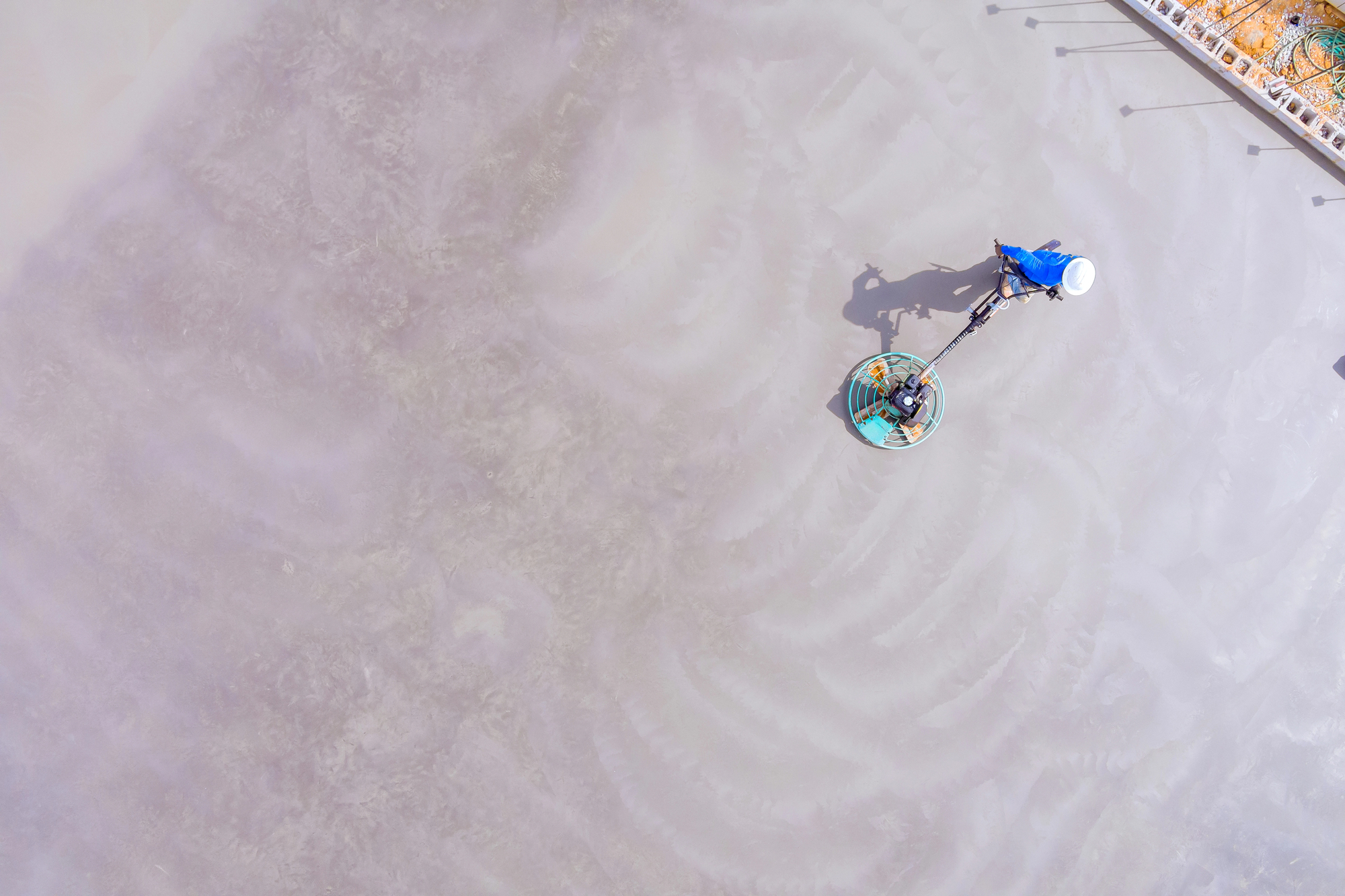 pulido de suelo en concreto vista planta